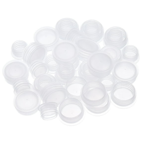 1Set 2Size Salt Shaker Stoppers 1/2in 4/5in, Plastic Salt Shaker Plug Stopper Clear Replacement Plug Bottle Caps