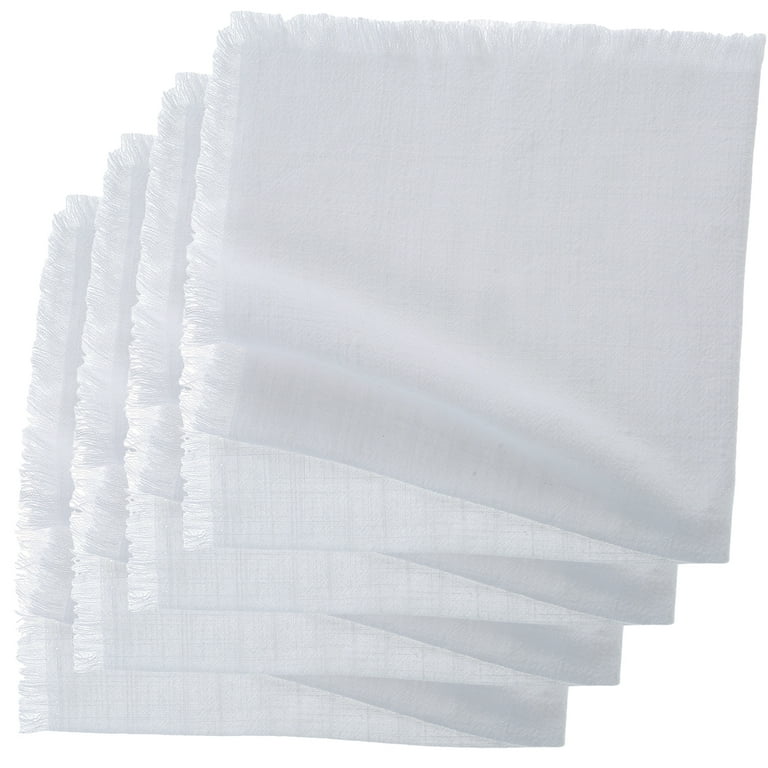 Cloth Napkins Dinner Washable Set of 4 in Cotton Linen Fabric Premium  Quality, Mitered Corners for Reusable Every Day Use Pre Shrunk and Good