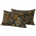 thumbnail image 6 of Boho Floral Outdoor Pillow Covers 20x12 Inch Lumbar Pillow Covers Set of 2 Waterproof Decorative Throw Pillow Cases Vintage Botanical Paisley Flower Cushion Covers for Patio Furniture Garden Couch, 6 of 8