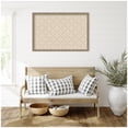thumbnail image 3 of Kate and Laurel Framed Fabric Pinboard 38 x 26, Green Lattice Pattern Printed Linen Classic Bulletin Board for Use as a Vision Board or Wall Organization, Florence Light Brown Frame, 3 of 8