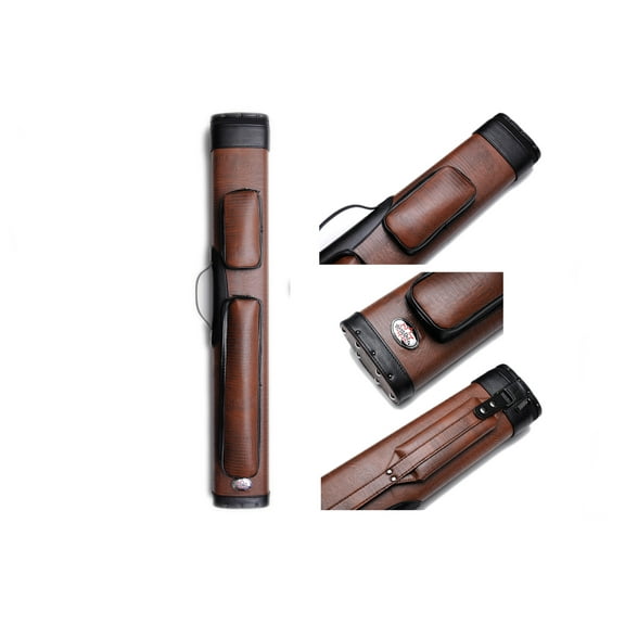 Delta Shooter Series 2x4 Hard Cue Case - Black/Brown