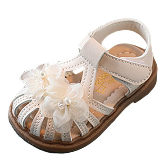 NOKIO Toddler Walking Sandals Toddler White Sandals Toddler Rubber Sandals Toddler Comfortable Sandals Girls' Beach Sandals Girls Sandals Summer New Pink Love Princess Shoes Girls Sports Sandals