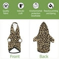 thumbnail image 5 of Goofa Leopard Print-1 Pattern Small Dog Sweater Hoodies Pet Grey Hooded Soft Fleece Sweatshirts with Pocket Fall Winter Puppy Cat Sweaters Warm Clothes-X-Large, 5 of 8
