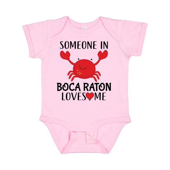 Inktastic Someone in Boca Raton Loves Me Boys or Girls Baby Bodysuit