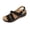 Black, variant on Womens Comfort Flat Sandals with Low Wedge Heel,Adjustable Buckle Strap,Dressy Summer Sandals,Comfortable Open Toe Slip On Shoes with Arch Support,Lightweight Walking Sandals for Travel & Casual Wear