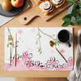 thumbnail image 2 of Cherry Blossoms Branches Placemats Set of 1, Pink Floral Non-Slip Place Mats Washable Table Mats for Kitchen Dining Table Decorations Indoor/Outdoor, 2 of 9