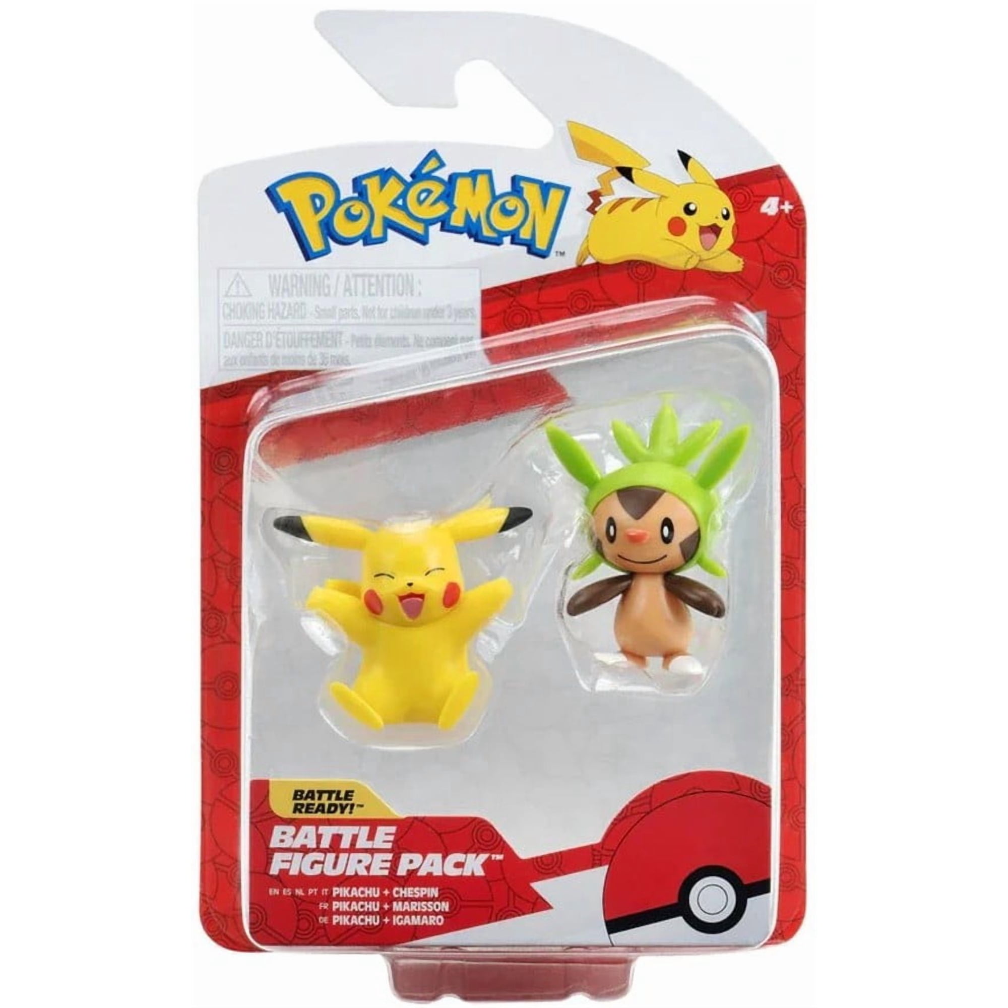 Pokemon Battle Figure Pikachu & Chespin Mini Figure 2-Pack
