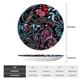 thumbnail image 2 of Cauagu Paisley Print Bone China Decorative Plate, Wall Mount Plate Holiday Decor Decorative Ceramic Plates with Stand Elegant Household Plates Decorative-10in, 2 of 6