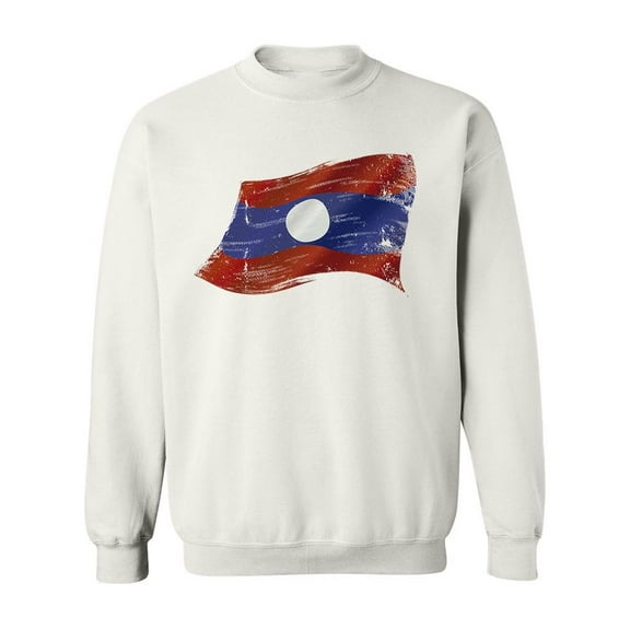 Flag Of Laos Sweatshirt Men -Image by Shutterstock, Male Small