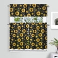 thumbnail image 2 of Rustic Blooming Curtains 36 Inch - 3 Panel Bohemian Country Farmhouse Set with Vintage Floral Print, Rod Pocket Kitchen Window Drapes, 2 of 6