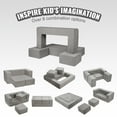 thumbnail image 3 of VEVOR Modular Kids Play Couch 4Pcs DIY Creative Child Sectional Sofa Dark Grey, 3 of 9