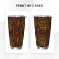 thumbnail image 3 of Lsque Orange Dreamcatcher Pattern 20oz Car Cup with Lid and Straw, Insulated Coffee Cup with Straw Topper, Spill Proof Travel Coffee Mug, Stainless Steel Tumble-Straw Three-piece Set, 3 of 8