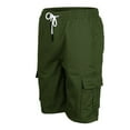 thumbnail image 5 of HCNTES Men’s Short Elastic Waist Drawstring Cargo Summer Beach ShortsZ03-AG,L), 5 of 5