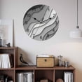 thumbnail image 2 of Wall Clock Grey Modern Geometric Clocks PVC Silent Non-Ticking Battery Operated Decorative Gray Abstract Beach Round Clock for Home Living Room Kitchen Bedroom Office School Wall Decor 10 Inch, 2 of 9