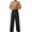 Black, variant on LEKWK Sweatpants for Men Plus Size Elastic Waist Baggy Wide Leg Pants with Pockets Open Bottom Drawstring Stretchy Pants Workout Casual Daily Wear