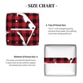 thumbnail image 5 of Rateoe Christmas Tree Buffalo Plaid Pattern Tissue Box Cover, Modern Square Decorative Leather Facial Paper Case Organizer Holder Dispenser 5X5X5'', 5 of 8