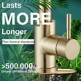 thumbnail image 4 of 1Pc Kitchen Faucet with Pull Down Sprayer, Single Handle High Arc, 360° Swivel Retractable Nozzle, Stainless Steel Ceramic Valve, Matte Black & Brushed Gold, 4 of 10