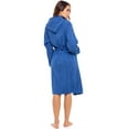 thumbnail image 5 of Notus Hooded Bathrobe for Women Soft Spa Nightgowns 100% Cotton Terry robes for men - Towel Bathrobe Unisex Terry Cloth Bathrobe, Soft Shower Spa Robe Blue XXL, 5 of 5