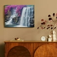 thumbnail image 4 of Chilfamy Waterfall and Purple Flowers Canvas Wall Art for Home Decor, Ready To Hang Room Art, Ideal Gift for Various Occasions 16x12in, 4 of 6