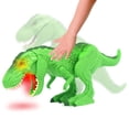 thumbnail image 3 of Mighty Megasaur: Bend & Bite T-Rex with Lights & Sounds Age 3-8 Action Figure, Plastic Green (12.5"), 3 of 7
