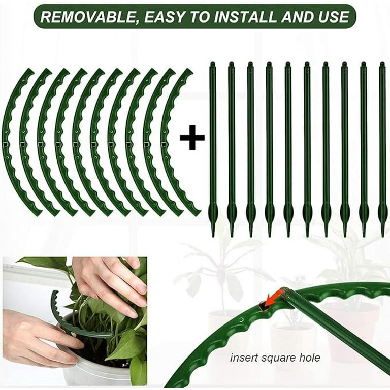 Plant Support Stakes For Indoor Plants 3 Pack Half Round Plant Stakes Plastic Snake Plant Support Plant Sticks Support Tall Plant Stakes For Indoor