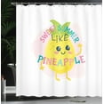 thumbnail image 4 of Ambesonne Girl Slogan Shower Curtain, Summer with Eyes, 69"Wx70"L, Multicolor, 4 of 5