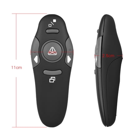 M Buder 2.4GHz Wireless USB Powerpoint Presentation PPT Flip Pen Pointer Clicker Presenter with Red Light Remote Control for Teacher Lecturer Professor Scholar, 4.3 inches / 11 cm