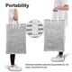 thumbnail image 4 of Cesto para ropa sucia de 72 l, plegable, de tela impermeable, de gran capacidad, color gris, 40 x 30 x 60 cm, 4 of 5