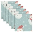 thumbnail image 6 of WOBOGO Christmas Style Snowman Cloth Napkins 6 Pieces Soft Elegant Touch Durable Absorbent Quick Drying for Elegant Dining, 6 of 8