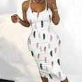 thumbnail image 3 of Birdeem Robe Mode Femme Imprimé Col Rond Ajouré Robe Longue Aguichant, 3 of 6