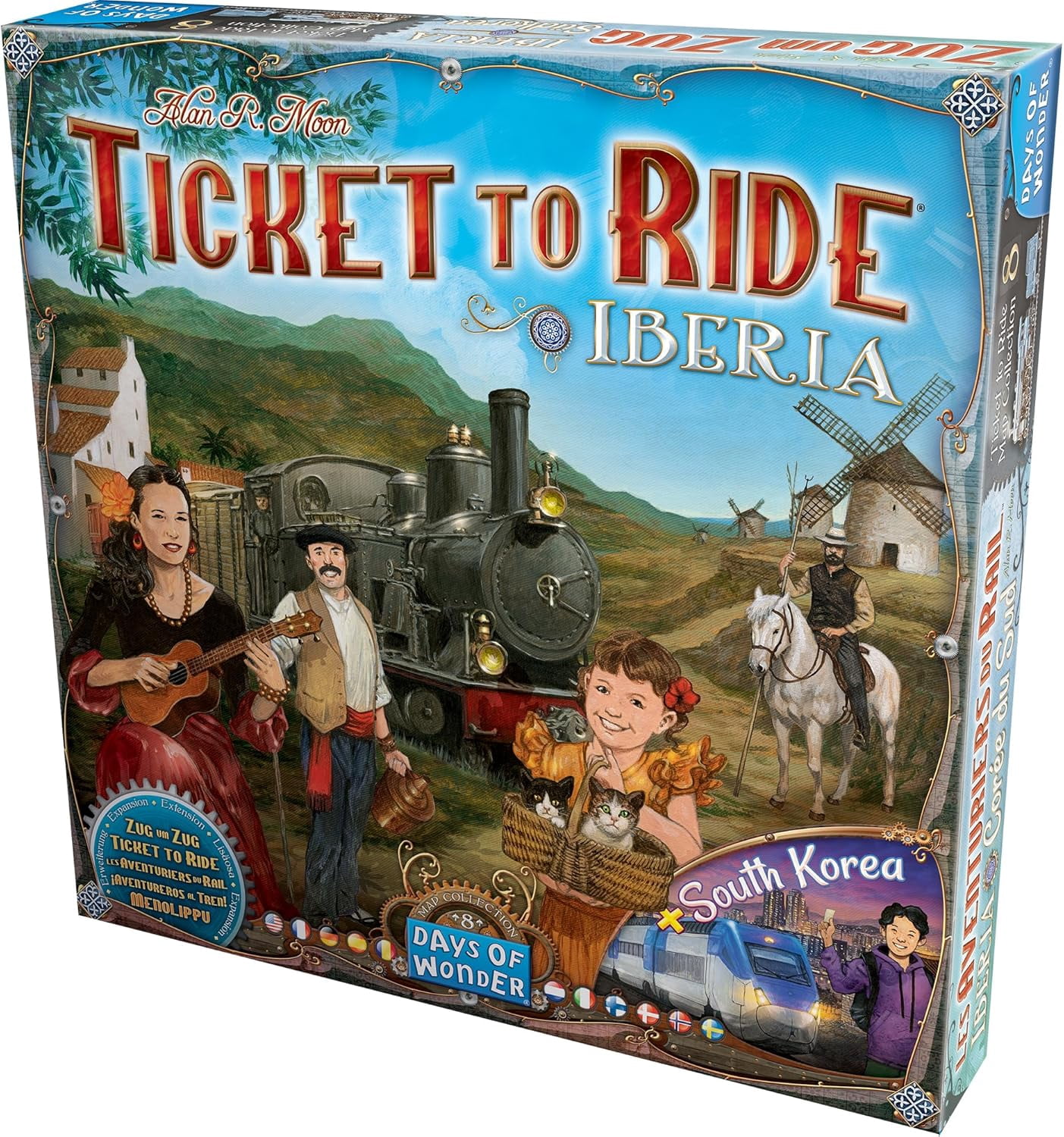 Ticket to Ride Strategy Board Game: Iberia & South Korea Expansion for Ages 8+, from Asmodee