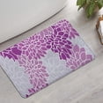 thumbnail image 2 of Purple Floral and Petal Pattern Bathroom Rugs Mat,Non Slip Microfiber Bathroom Rug,Rubber Backing,Soft Bathroom Mats for Bathroom Floor,Tub and Shower,17x27in(43x68cm), 2 of 5