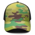 thumbnail image 3 of Camouflage Baseball Cap Adjustable Size – Stylish Spliced Design Trucker Hat, Dad Hat with Full Print Front & Brim, Breathable Cotton Blend Snapback for Sports, Travel & Daily Wear, 3 of 3