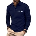 thumbnail image 2 of Herrnalise Men's Casual Henley Shirt Fashion Long Sleeve Slim Fit Golf Shirt For Spring Fall Winter, Business Elegant Tops For Males, 2 of 9