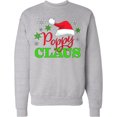 thumbnail image 2 of Inktastic Poppy Claus with Christmas Santa Hat and Snowflakes Adult Sweatshirt, 2 of 4