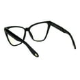 thumbnail image 3 of Womens Block Blue Clear Lens Glasses Vintage Square Cateye Butterfly UV400 Black, 3 of 4