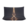 thumbnail image 3 of 3 Pcs Soft Bedding Set, Includes 1 Duvet Cover with Zipper And 2 Pillow,Shams Eiffel Tower Twin(86"x70"), 3 of 8