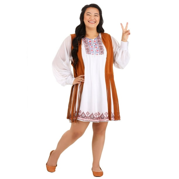 Women S Plus Size 70s Free Spirit Costume Walmart Com Walmart Com