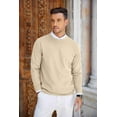 thumbnail image 5 of COOFANDY Mens Crew Neck Sweaters Long Sleeve Lightweight Knit Dress Pullover Sweaters Yellow L, 5 of 5