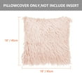 thumbnail image 5 of PiccoCasa Shaggy Faux Fur Throw Pillow Cover Soft Plush Cushion Cover, 18"x18" Pink, 5 of 8