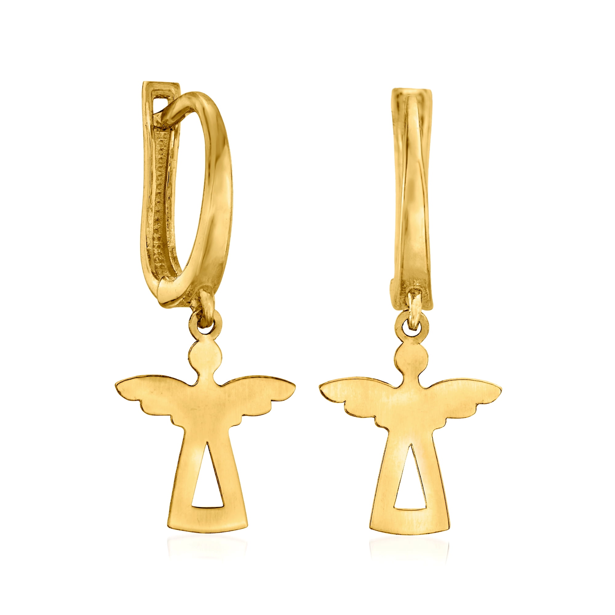 Ross-Simons 14kt Yellow Gold Angel Drop Earrings