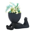 thumbnail image 4 of Cute Artificial Succulent - Mini Potted Desk Decor with Creative Human-Shaped Pots, Succulents for Office, Home, or Bathroom Table Decor, 4 of 6