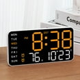 thumbnail image 2 of Digital Wall Clock, LED Screen Electronic Alarm Clock With Adjustable Brightness, Multi Functional Display 12/24H Table Clock, Wall Decoration Clock, 2 of 8