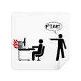 thumbnail image 1 of Fire Computer Work Desk Art Deco Fashion Glasses Cloth Screen Cleaner Suede Fabric 2 Pack, 1 of 2