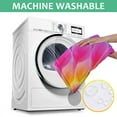 thumbnail image 6 of Rainbow Tie Dye Floral Pattern Square Tablecloth,Waterproof Square Table Cover,Wipeable Spillproof Washable Table Cover for Home Kitchen Party Decor 42"X42"(107x107cm), 6 of 6