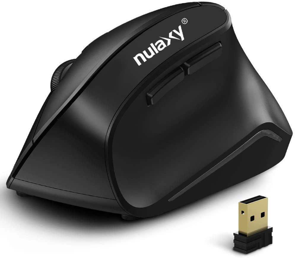 Nulaxy 2.4G Wireless Vertical Ergonomic Mouse, 800 / 1200 /1600 DPI, 6  Buttons for Computer, Laptop, PC, Desktop, Macbook - Black - Walmart.com -  Walmart.com