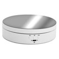 thumbnail image 1 of Rotating Display Stand Electric 3 Speed Level 360 Degree Rotating Turntable for Jewelry Short Video White with Mirror Surface, 1 of 7