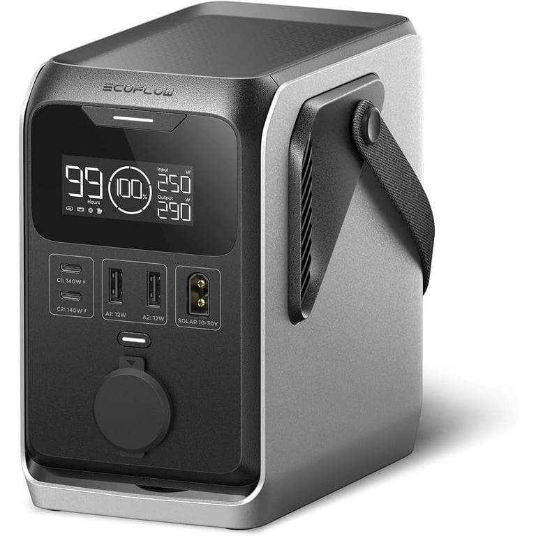 EF EcoFlow TRAIL 300 DC Portable Power Station, 288Wh LiFePO4 Battery,  Solar Generator, 220W DC Output, Compact Power Bank for Camping, Travel, ...
