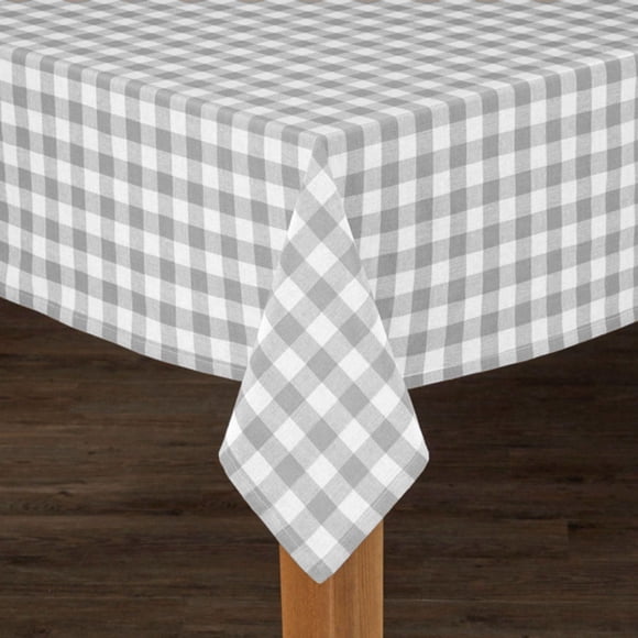 Fabstyles Country Check Tablecloth Farmhouse Decor For Indoor/Outdoor Use, Picnics, BBQ’s, Potlucks, Summer Events, Living and Dining Room
