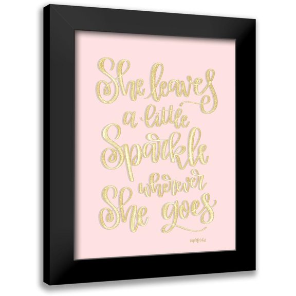 Imperfect Dust 12x14 Black Modern Framed Museum Art Print Titled - She Leaves a Little Sparkle I